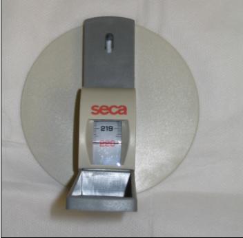מד גובה למשקל ולקיר תוצרת SECA דגם 208 גלגלת