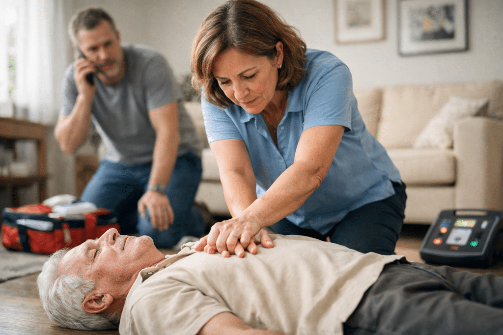 ביצוע החייאה למבוגר