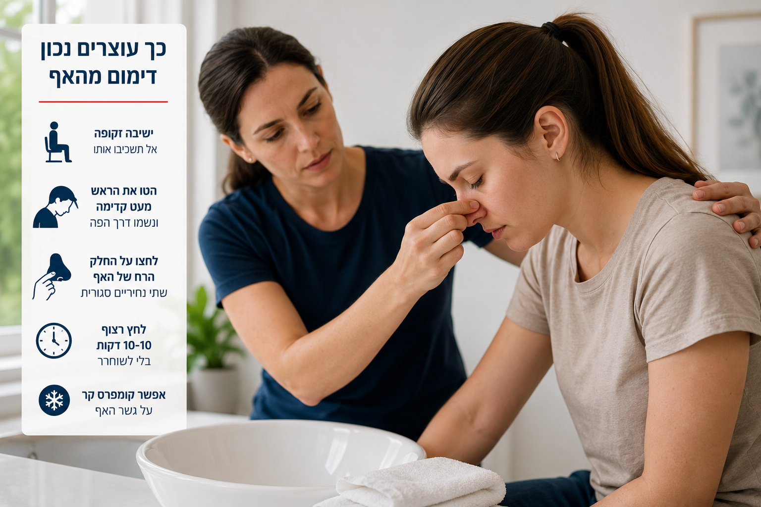 טיפול נכון בדימום באף